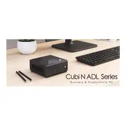 MSI Cubi N ADL 002EU - Mini PC - Celeron N100 - 800 MHz - RAM 4 Go - SSD 128 Go - NVMe - UHD Graphic... (9S6-B0A911-002)_12